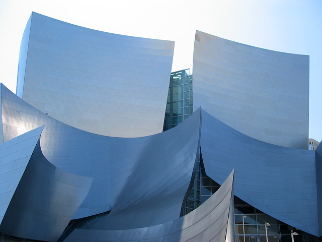 the front of walt disney concert hall