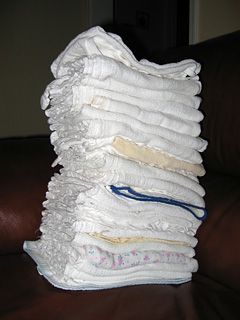 burp cloths from one load of laundry