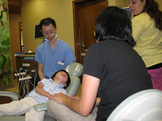 eleanor in the dentist chair
