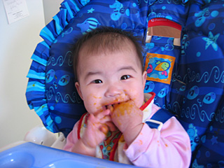 eleanor enjoying her squash