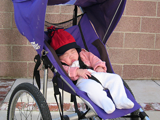 eleanor in the jogging stroller