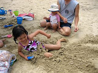 sarah in the sand