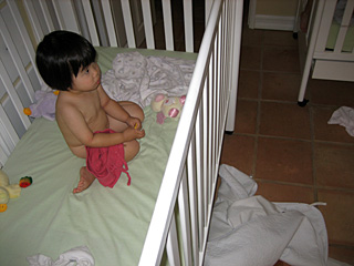 miranda in the crib with no sheet