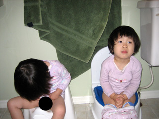 using the potty