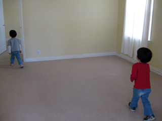 walking through the empty house