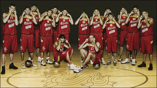 the spanish men's olympic team's 'slanted eyes'