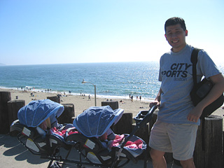 a walk at the beach with miranda and eleanor