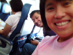 Agnes and Bernard on the Airplane