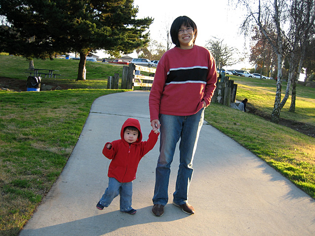 Eleanor and Agnes Walking at the Park