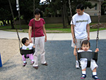 All Playing at the Swings