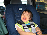 Eleanor Smiling in the Carseat