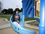 Agnes and Miranda on the Slide