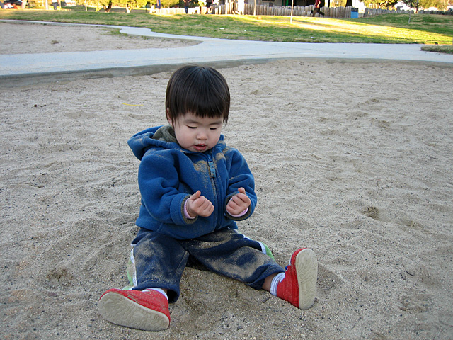 Eleanor Playing in the Sand