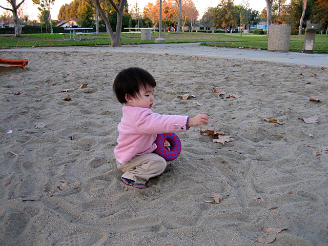 Eleanor Playing with Sand