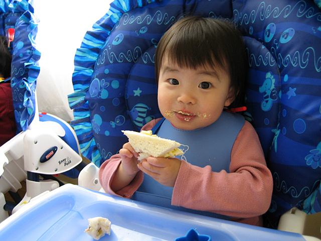 Eleanor Eating an Egg Salad Sandwich