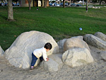 Miranda Climbing over the Rocks