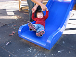 Eleanor Coming Down the Slide