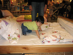 Miranda in Bed at Ikea