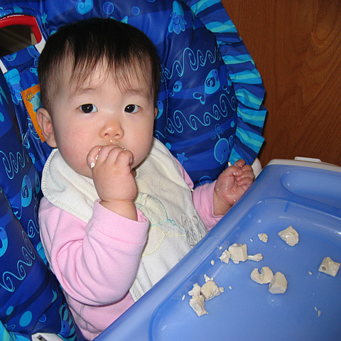 Miranda Eating Tofu