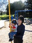 Eleanor Climbing a Pole