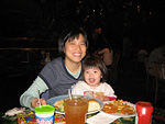 Agnes and Eleanor at the Rainforest Cafe