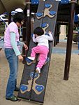 Miranda on the Climbing Wall