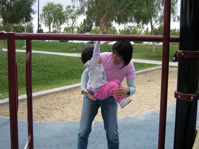 Miranda on the Monkey Bars