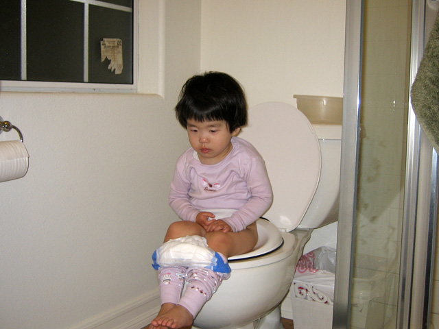 Miranda Sleepy on the Potty