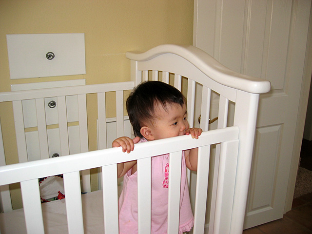 Miranda in Her Crib