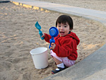 Eleanor Playing in the Sand