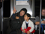 Suephy and Jared on the Subway