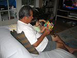 Reading with Her Grandfather