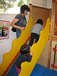 Climbing up a Slide