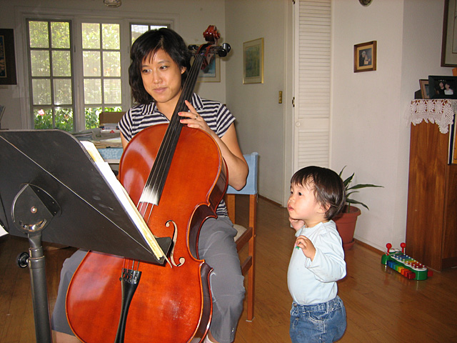 Effy Playing the Cello for Miranda