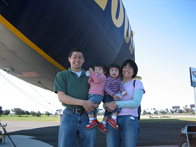 Family Picture in Front of the Blimp