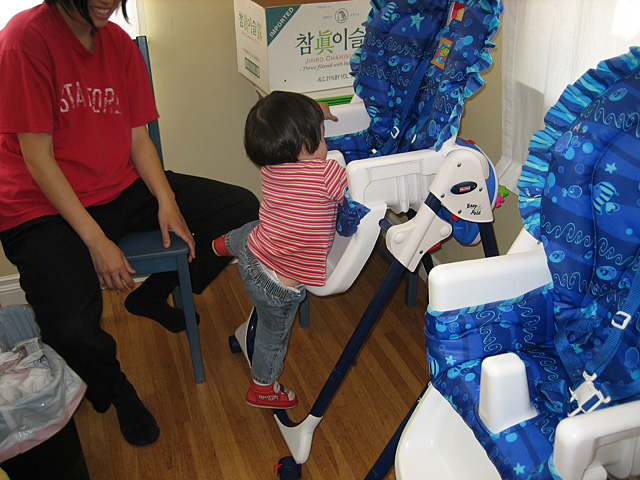 Climbing into the High Chair