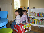 Sitting on the Box of Diapers