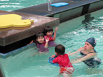 Waving from Swimming Lessons