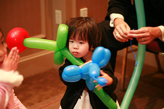 miranda with balloons