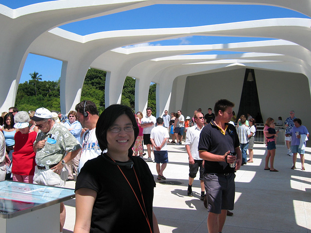 Agnes at the Arizona Memorial