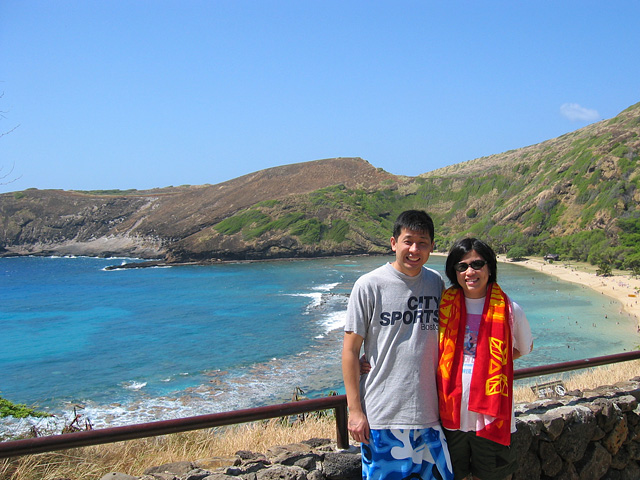 Both of us at Hanauma Bay