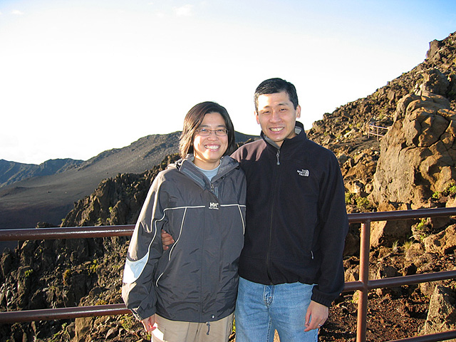 the two of us near the summit