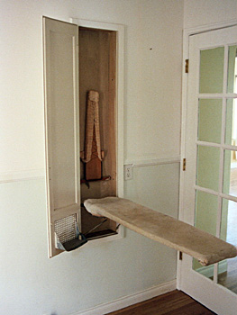 the built-in ironing board