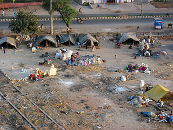 nearby tents